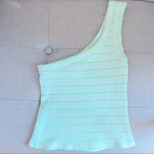 UO Ribbed One-Shoulder Tank Top